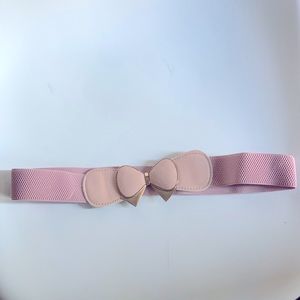 Vintage pink bow belt